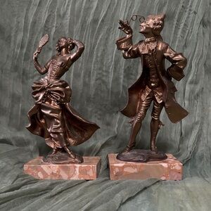 Vintage Couple Sculptures Mid Century